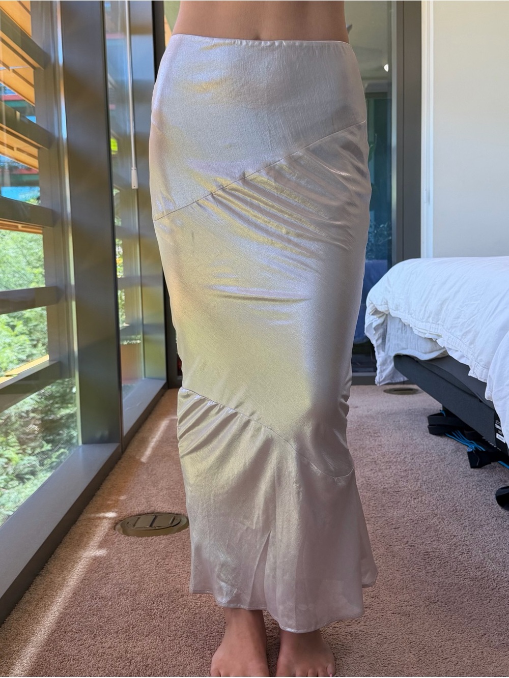 House of CB Gold Shimmer Skirt